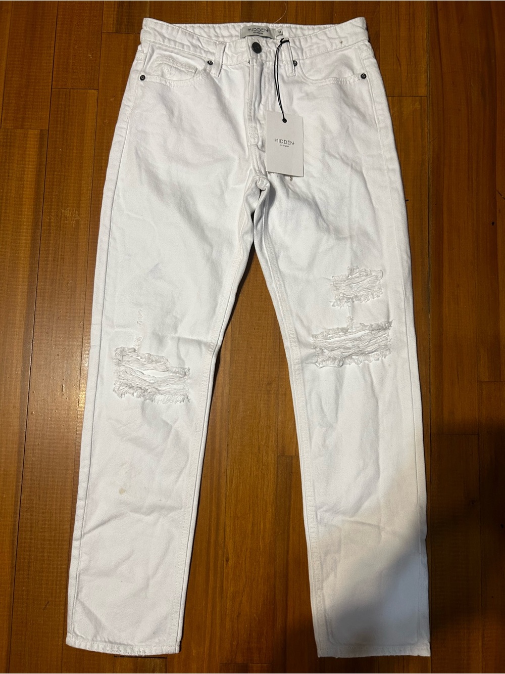 Hidden Los Angeles Womens Designer White High Rise Jeans Size 25/ Retail $98